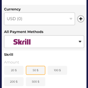 Step 4 - Make a Skrill deposit