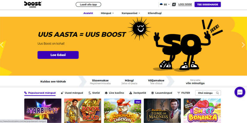 boost casino avaleht