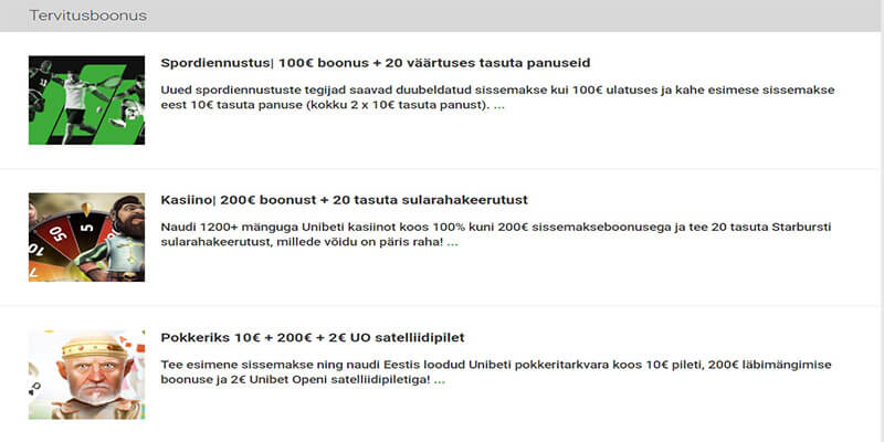 unibet boonus