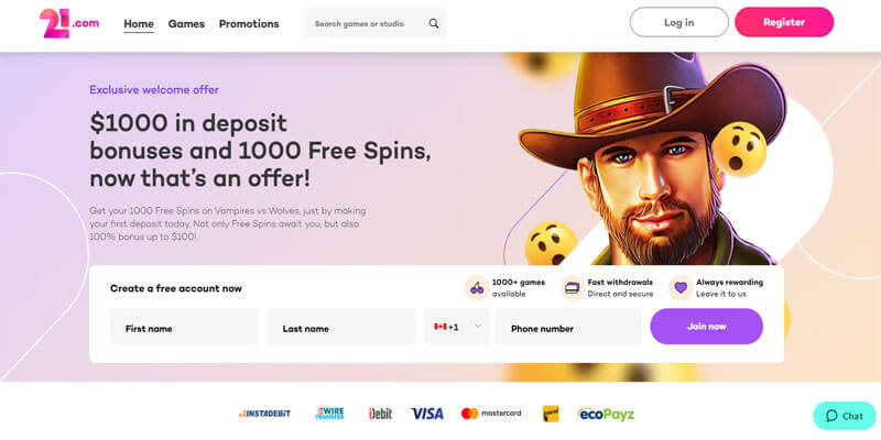 21.com startpagina