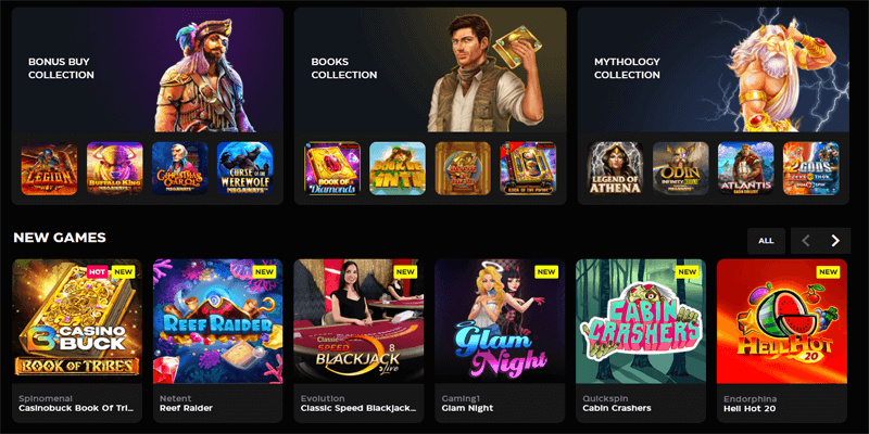CasinoBuck spel lobby