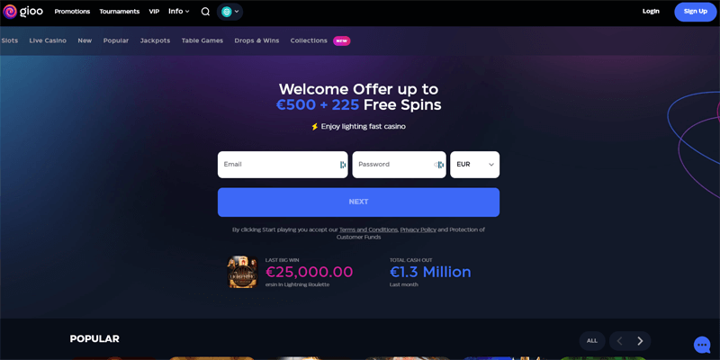 Gioo Casino login