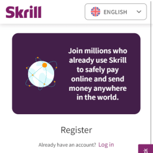 Stap 1 - maak Skrill account aan