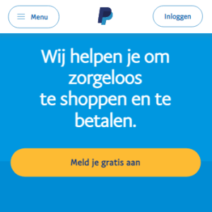 Stap 1 - maak PayPal account aan