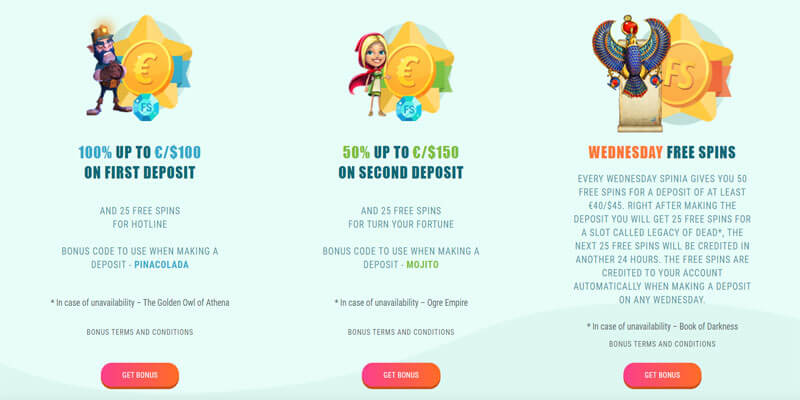 spinia bonus